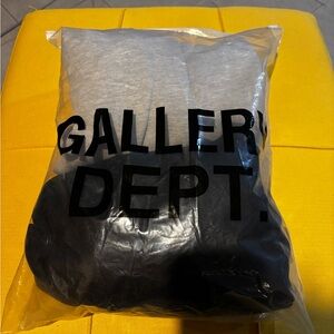 Gallery Dept. Gray and Black Hoodie
